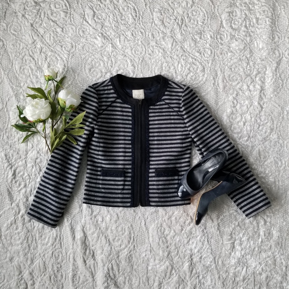 J.Crew Navy Zip up Blazer - Suiting